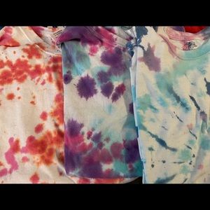 Tie dye shirts (3)